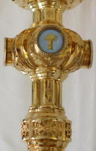 Solid silver gilt antique French Gothic Chalice.